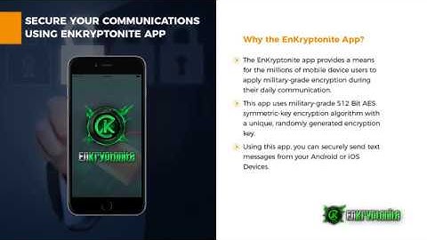 Make your communications secure with the EnKryptonite App