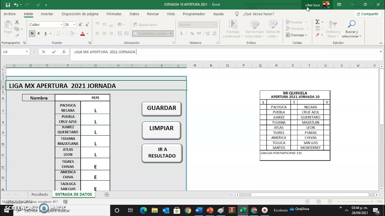 Como Hacer Una Quiniela Como hacer una quiniela deportiva en Excel de futbol? Actualización -  YouTube