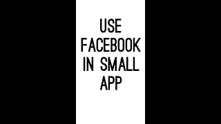 USE FACEBOOK IN SMALL APP #shorts #facebookinsmallapp screenshot 5