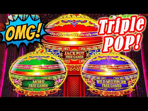 All 3 Pots Closed! NEW Dancing Drums Link Triple Pop in my 2nd Attempt at the Peppermill Casino!