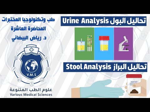 طب وتكنولوجيا المختبرات المحاضرة 10 تحاليل البول   تحاليل البراز   د رياض