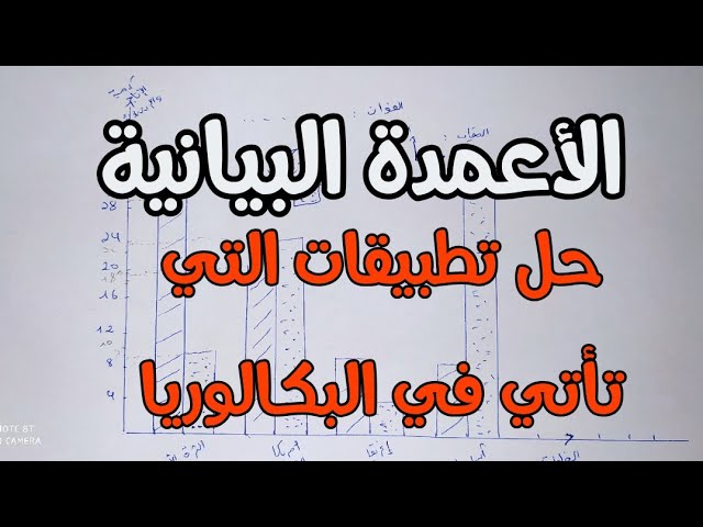 الأعمدة البيانية بتفصيل (حل النماذج التي تأتي في البكالوريا )