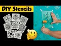 How to make stencil for wall painting at home|stencil art|diy wall stencils for painting|Sajal&#39;s Art