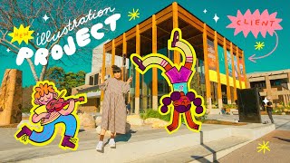 full project: illustrations for a theatre! ✷ studio vlog 67 screenshot 4