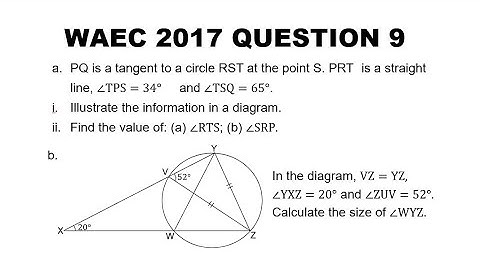 WAEC 2017 Mathematics Theory Question 9