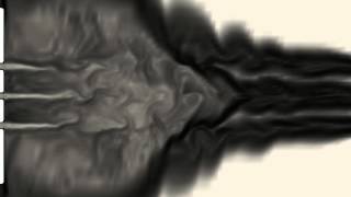 Condensing Multiphase Flow Jet in a Reactor Suppression Pool with  9 jets and high mass flux