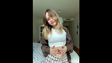 Girl stomach growling