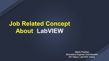 Job Related Concept About LabVIEW