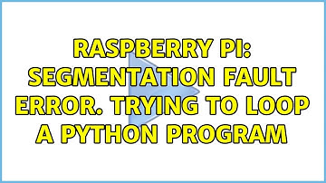 Raspberry Pi: Segmentation fault error. Trying to loop a python program