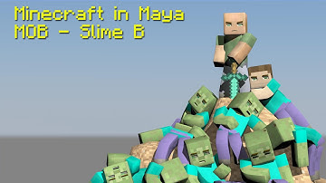 Minecraft in Maya 3D Animation Tutorial - MOB - Slime Part B