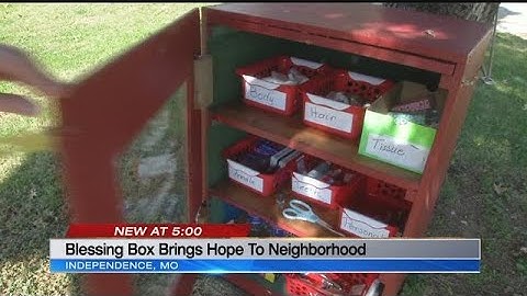 Blessing Box holds food, water, and hygiene items for people in need