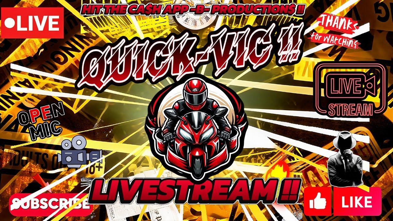 QUICK VIC !! LIVESTREAM!!/ HIT THE CA$H APP-B- PRODUCTION$ !!
