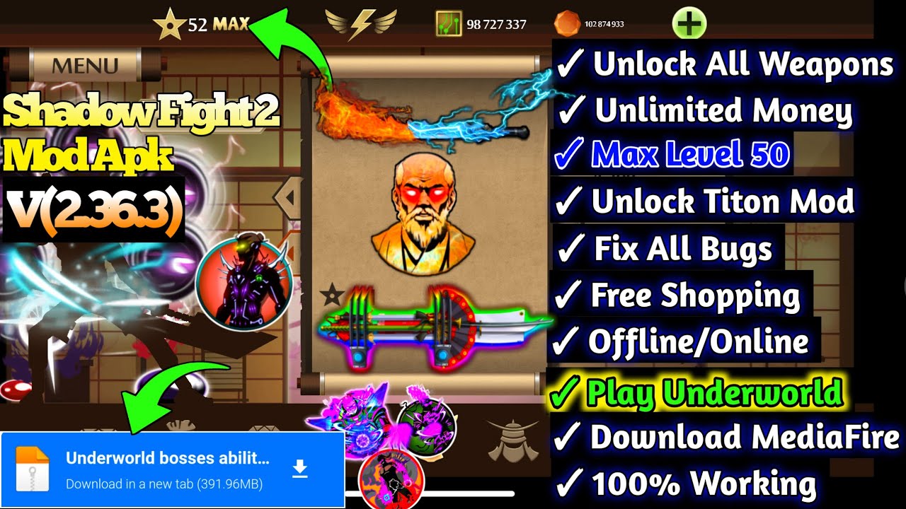 New Update Shadow Fight 2 Mod Apk Shadow Fight 2