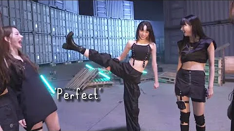 Le sserafim trying Kazuha's leg move Pt.1