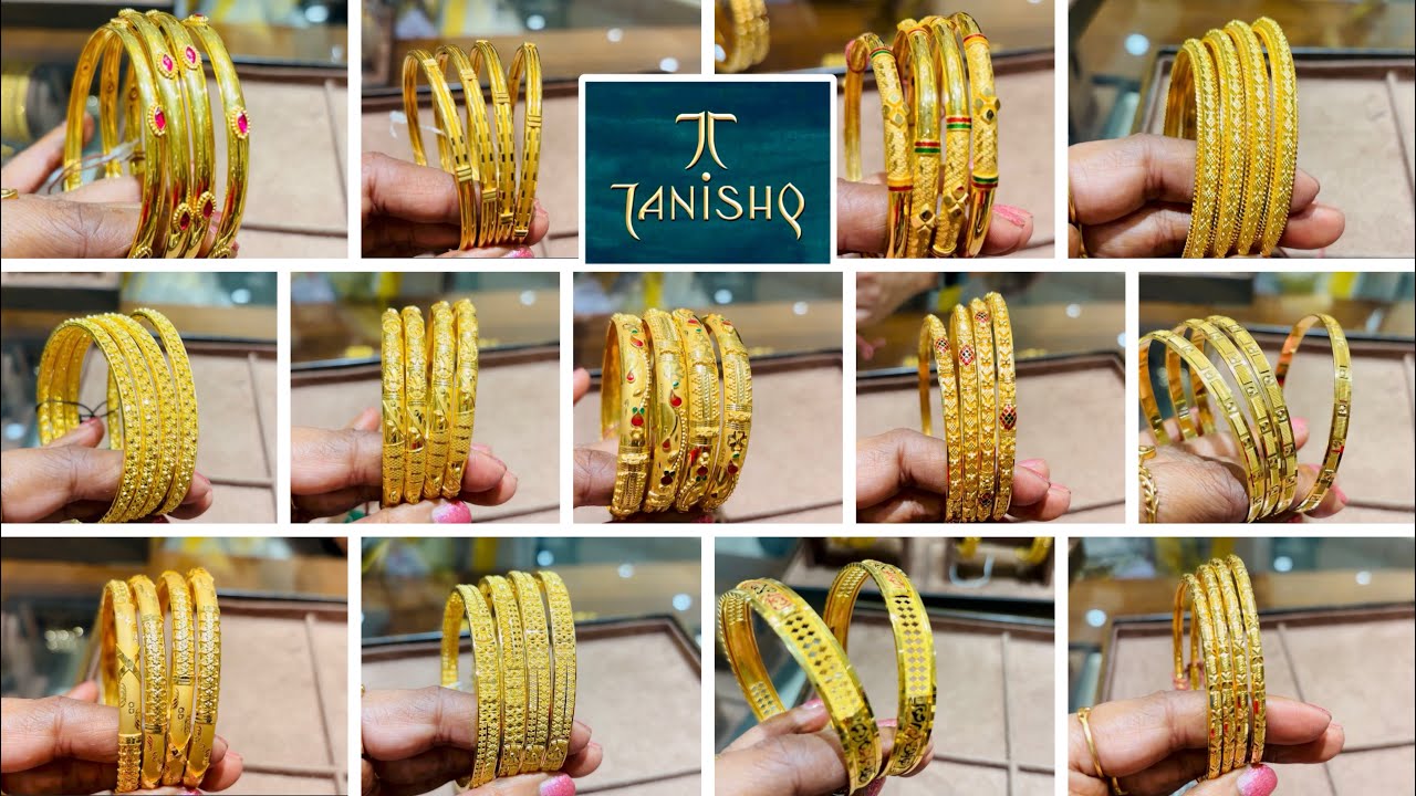 Tanishq Light weights ✨❤️22kt gold Bangle design with price | Tanishq Daily wear Gold Bangle designs