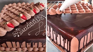 Square chocolate cake Decorating ideas | How to decorate a square chocolate cake