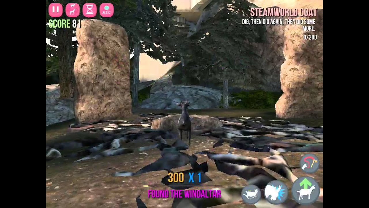 Goat simulator iOS| How to get tornado goat - YouTube