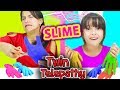 SLIME por Telepatia con GUANTES | Twin Telepathy SLIME Glove Challenge