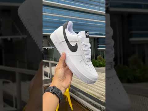 Nike Air Force 1 White Black - YouTube