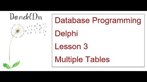 Database Programming Lesson 3 – Multiple Tables