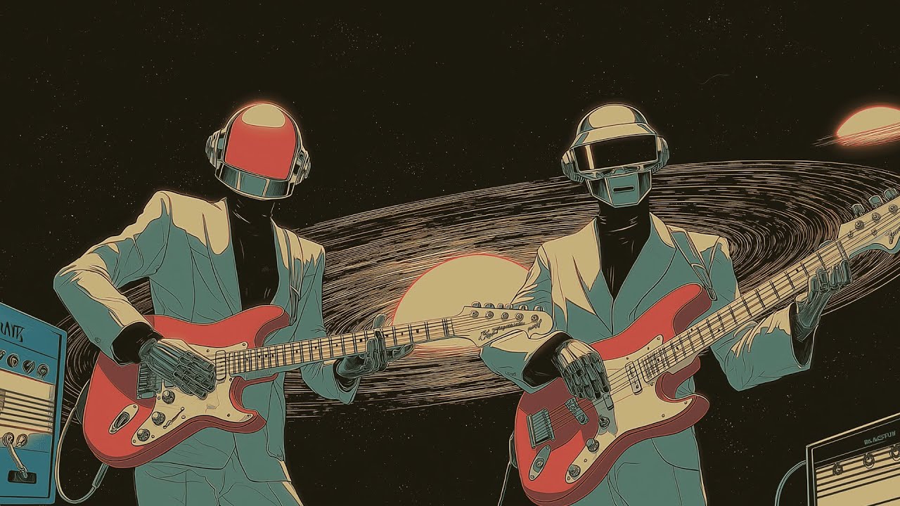Daft Punk Dimensional Riffs 🎸🤖 | Chill Disco, Electro Funk, Retro ...