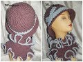 Зимняя шляпка крючком. Sombrero de invierno. Cap crochet  ( # 10)