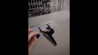 Yoga Girl 3D Drawing