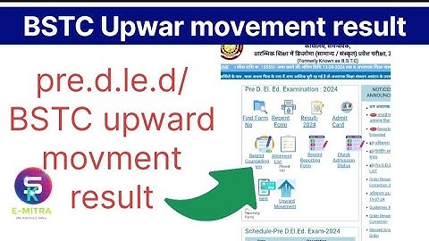 pre  d.el.ed /BSTC upward movement result 2024 || BSTC RESULT JARI