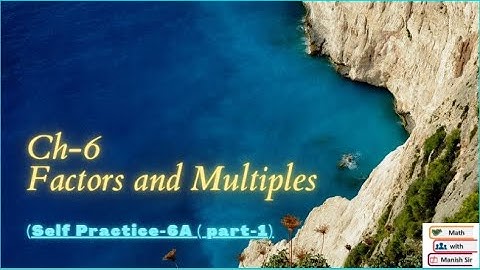 Class 5 II Ch-6 II Self Practice-6A ( part-1)
