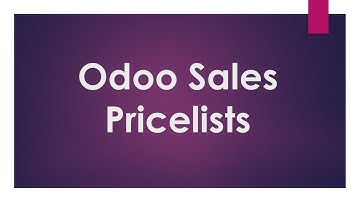 Odoo 13 Arabic Training - Sales PriceLists