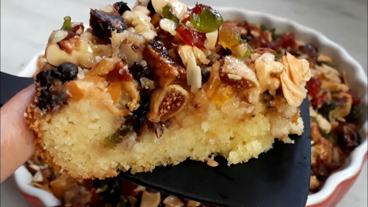 كيك بالمكسرات ببيضة واحدة بدون دقيق أبيض معلك وخطير فالمداق 😋