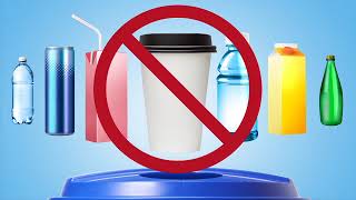 Coffee cups turn your blue bins into garbage bins!