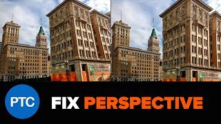 AUTOMATICALLY Fix Perspective Distortions in Photoshop - Automatic Upright in Camera RAW Tutorial