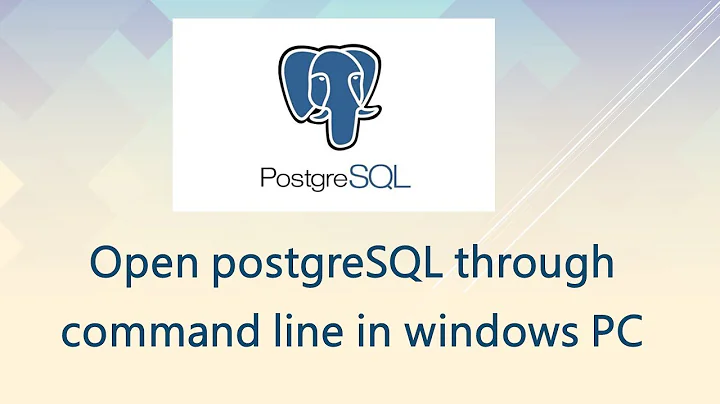 Open postgreSQL through command prompt in windows PC