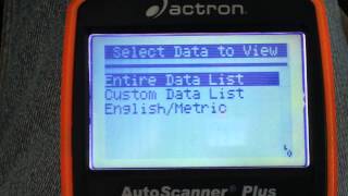 A/F ratio search on an Actron CP9580 scanner