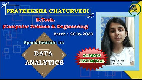 Alumni Testimonial | Prateeksha Chaturvedy | Working with Mu Sigma | B.Tech - CSE