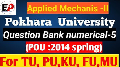 Applied mechanics -II Numerical -5 of system of particle (POU :2014 spring)   #PU,TU, KU,MU