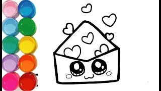 Love Letter Cara Melukis Dan Mewarna Surat Cinta Happy Doodle 2019 Youtube