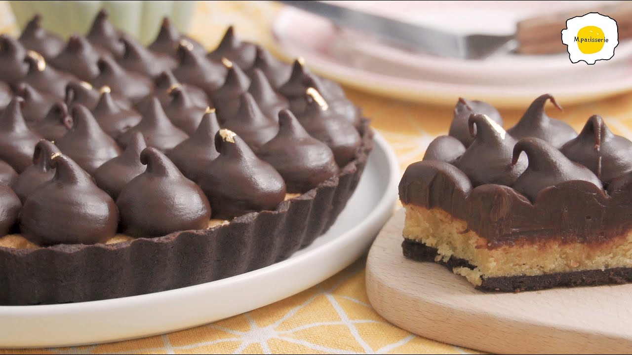 Silky chocolate tart recipe 丝滑巧克力挞食谱 Tarte au chocolat soyeux チョコレートタルト Schokoladentörtchen