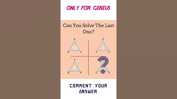 Different Triangle maths puzzle with your I Q Test