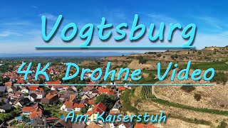 Drohnenvideo Von Vogtsburg Am Kaiserstuhl Mit Blick Auf Die Stadt. Breisgau, Schwarzwald