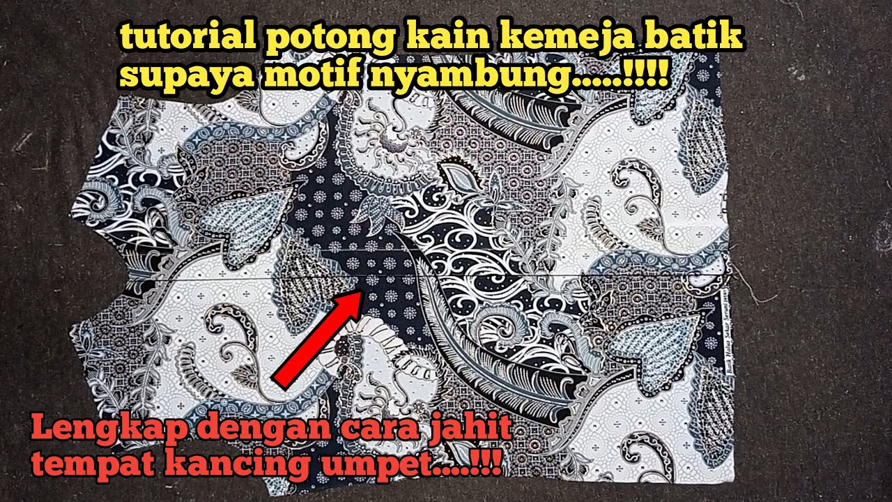 cara potong kain batik kemeja