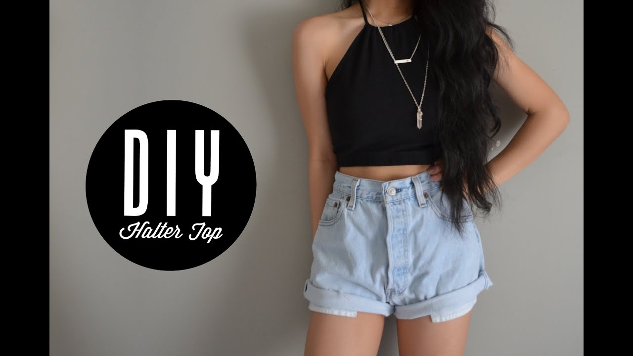 How To Make A Halter Top Out Of At Shirt