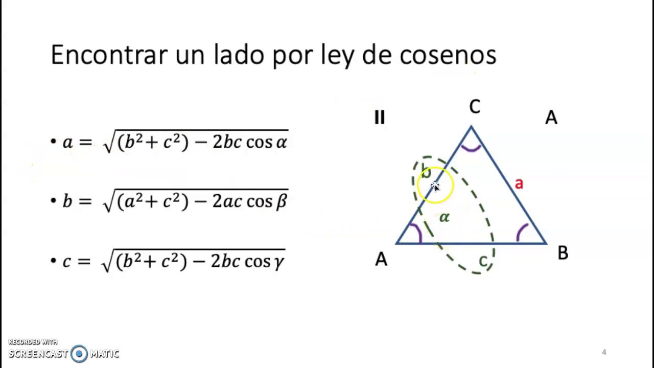 Ley De Senos Y Cosenos Youtube