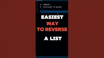 Easiest way to reverse a list in python | #python