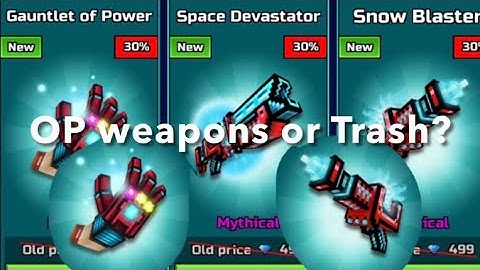 Pixel Gun 3d New Trader Van! OP weapons or Trash?