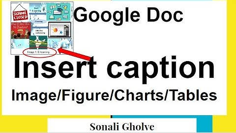 Insert Captions to Image/ Figure/ Charts/Tables in Google Doc