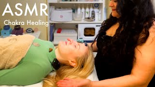 Crystal healing and massage to cleanse chakras ASMR (Unintentional ASMR, Real person ASMR)