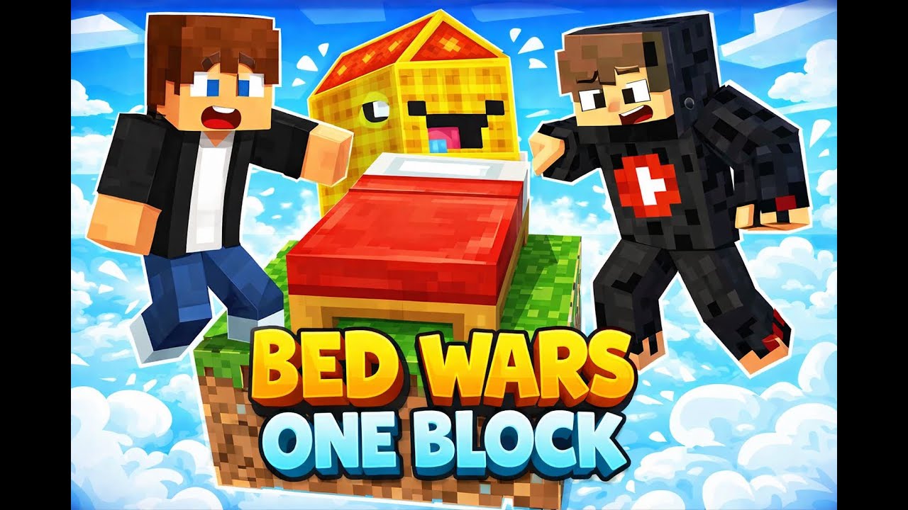 Bed wars na jednym bloku (MineCraft , Bed Wars , One Block)