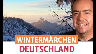 Traumhafter Winter in Deutschland &amp; Burg Hohenzollern - Winterwanderweg Wintermärchen